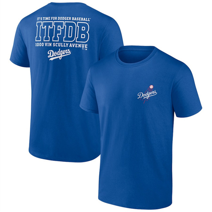 Men's Los Angeles Dodgers Blue Iconic Bring It T-Shirt Men's Los Angeles Dodgers Blue Iconic Bring It T-Shirt